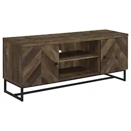 Coaster Co. of America - Myles 2-door Engineered Wood 60" TV Stand Rustic Oak - Brown