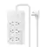 Alt View 12. Insignia™ - 4’ 6 Outlet Power Strip with Power Switch - White.