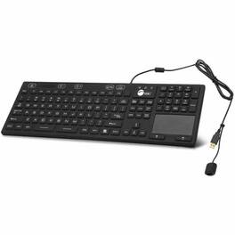 SIIG Inc - SIIG Industrial/Medical Washable & Dustproof Keyboard w/ Touchpad - Industrial/Medical Grade Washable & Dustproof - Black