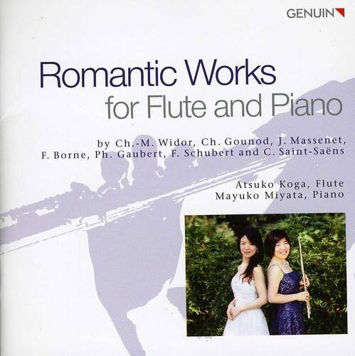 GENUIN

Romantic Works  
for Flute and Piano

by Ch.-M. Widor, Ch. Gounod, J. Massenet, F. Borne, Ph. Gaubert, F. Schubert and C. Saint-Saëns

Atsuko Koga, Flute  
Mayuko Miyata, Piano