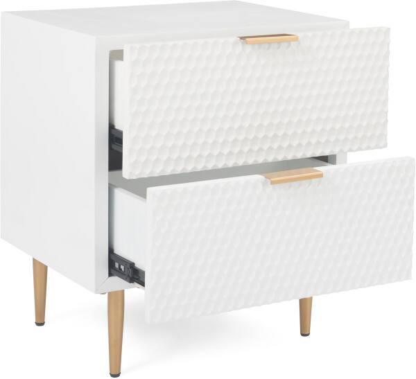 Alt View 1. Adore Decor - Adore Decor Jolie Side Table, White - White.