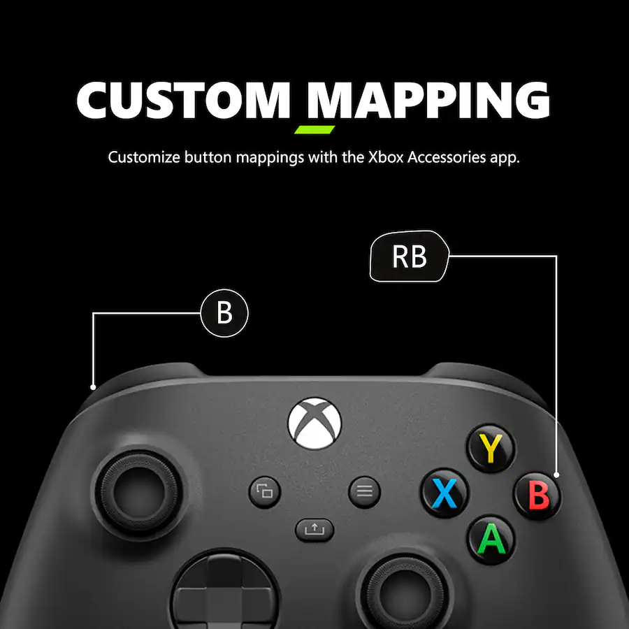 Microsoft Xbox Wireless Controller for Xbox Series X, Xbox Series S, Xbox One, PCs, and Cloud-Enabled Devices Carbon Black