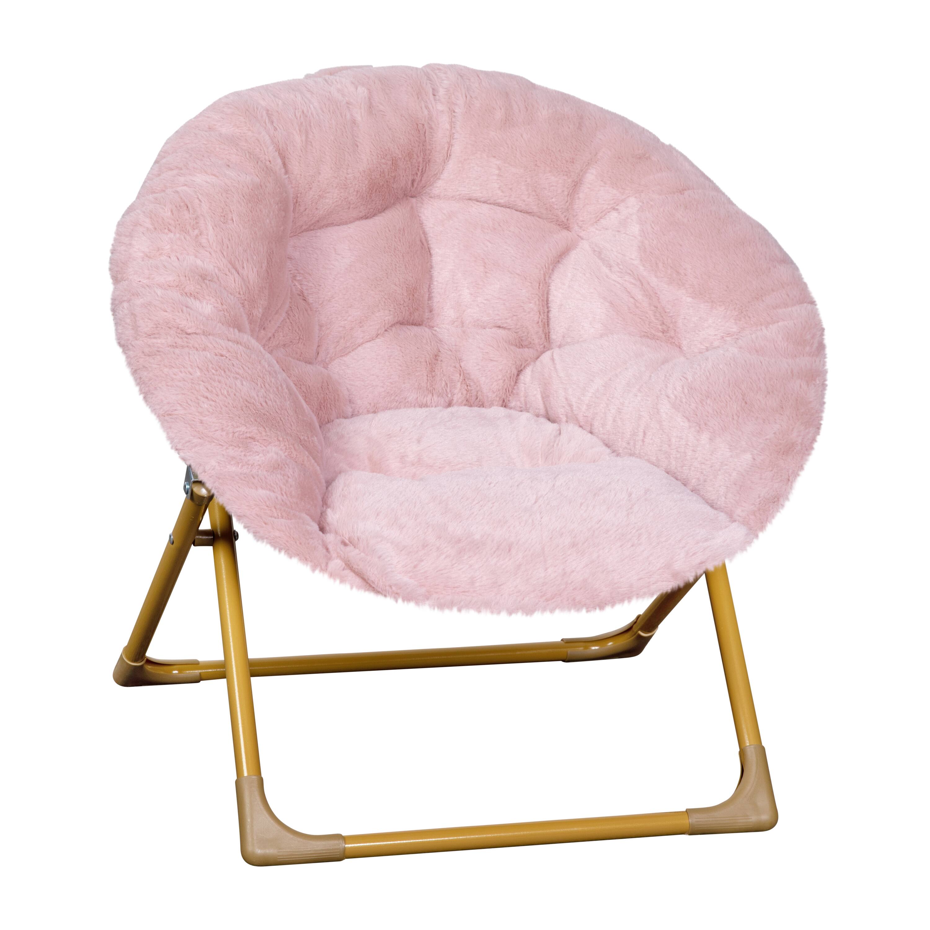 Blush Faux Fur/Soft Gold Frame