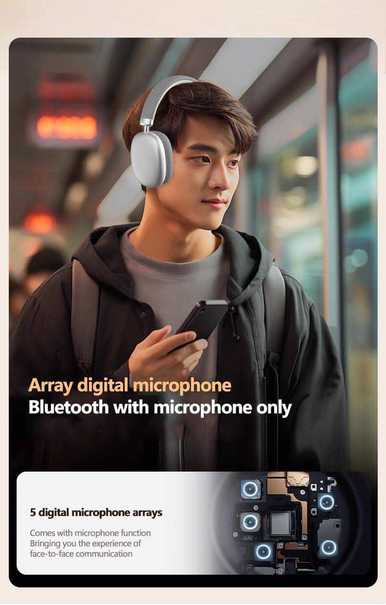 Array digital microphone  
Bluetooth with microphone only  

5 digital microphone arrays  
Comes with microphone function  
Bringing you the experience of face-to-face communication