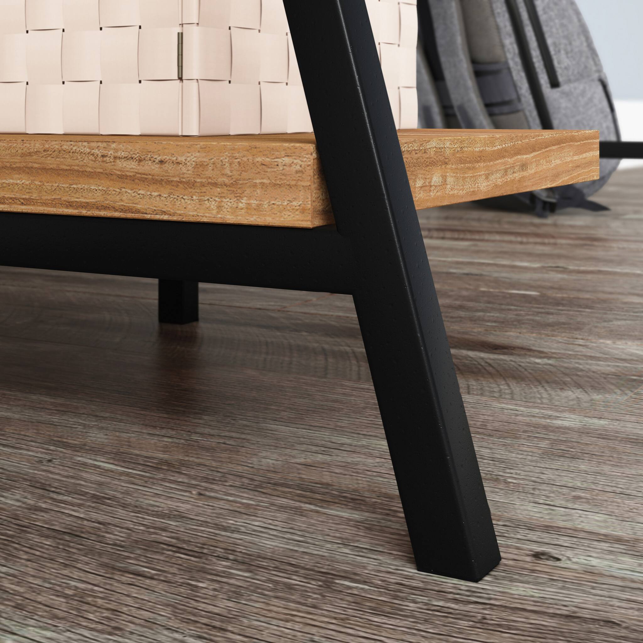 Back. Spaco - Desk With Hutch, 1" Thick Top, Spacious Work Area - Brown.