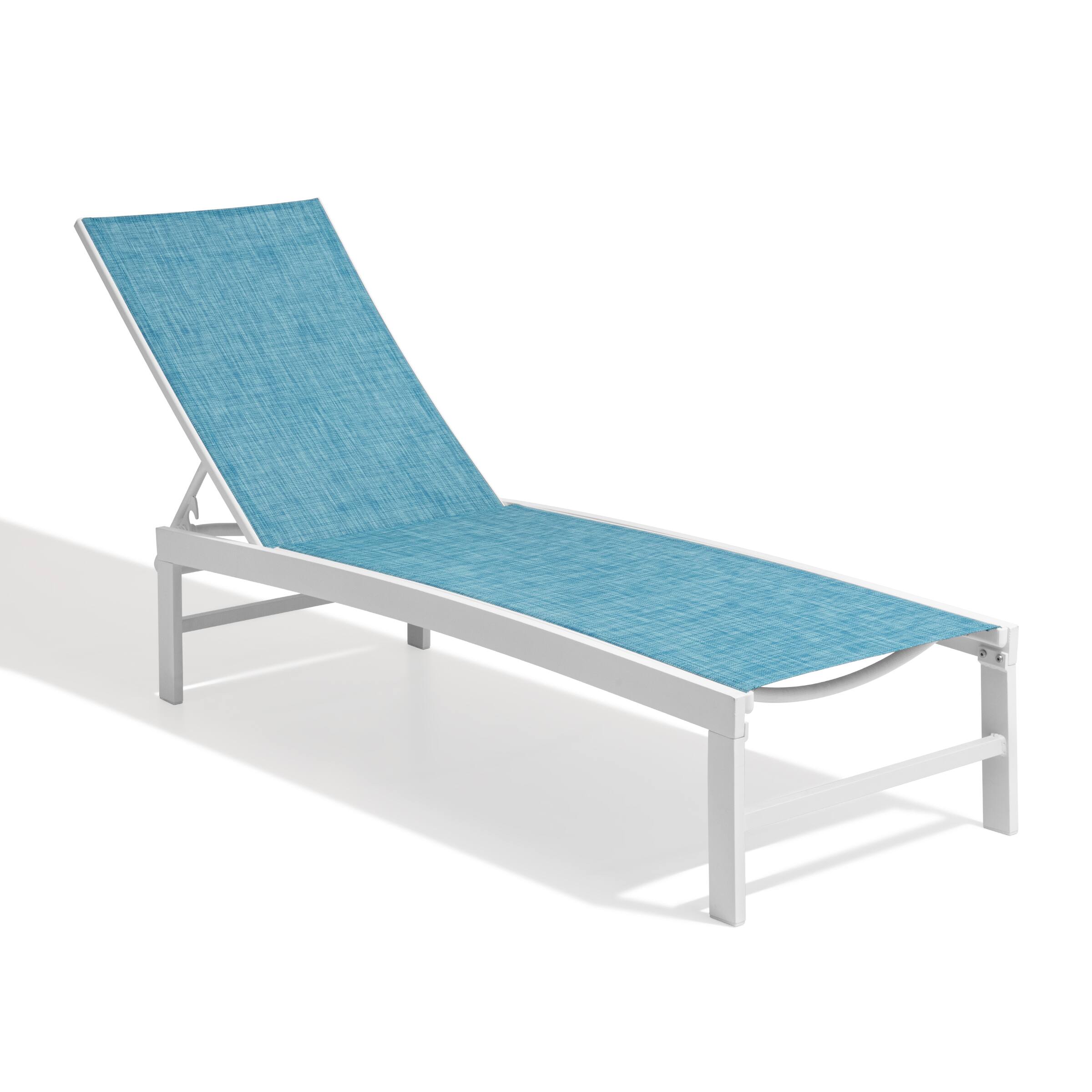 Angle. Crestlive Products - Crestlive Products Outdoor Pool Lounger Aluminum All-weather Adjustable Chaise Lounge Chair - Blue.