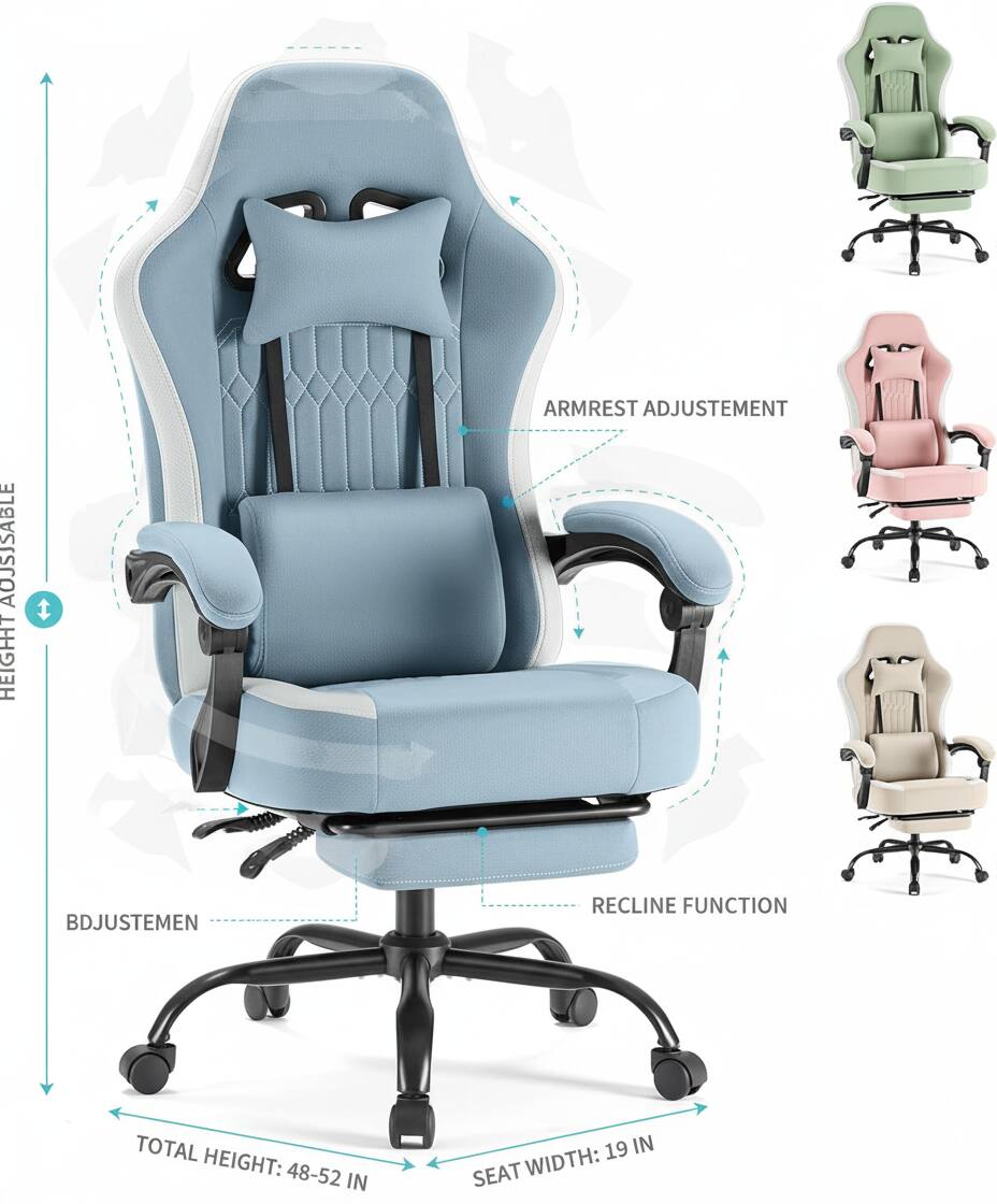 - Adjustable Height
- Armrest Adjustment
- Recline Function
- Total Height: 48-52 IN
- Seat Width: 19 IN