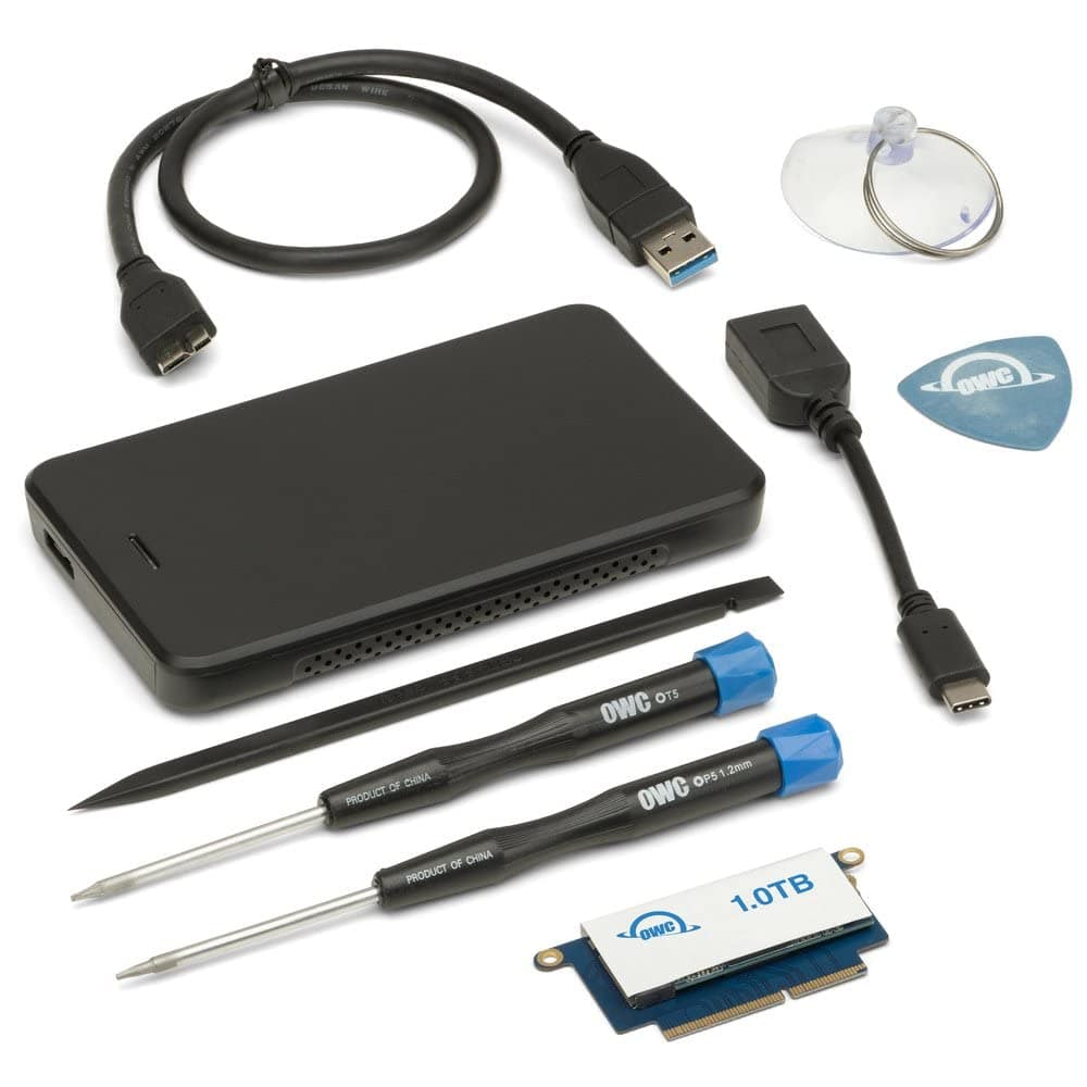 OWC - 1TB Aura Pro NT NVMe SSD Upgrade Kit with Tools and 2TB External SSD, Compatible With Select Mac Models
