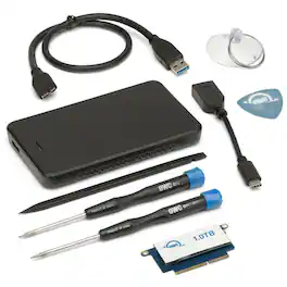 OWC - 1TB Aura Pro NT NVMe SSD Upgrade Kit with Tools and 2TB External SSD, Compatible With Select Mac Models