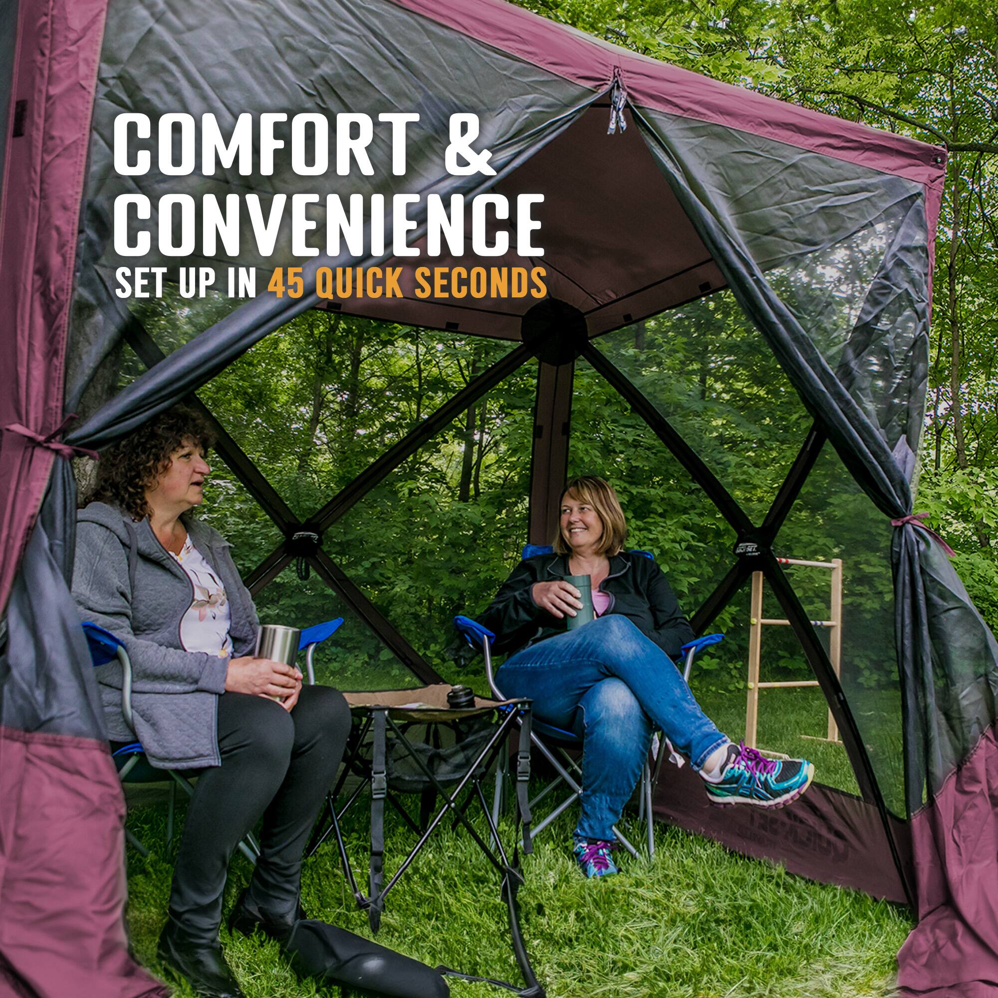 COMFORT & CONVENIENCE  
SET UP IN 45 QUICK SECONDS