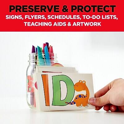 PRESERVE & PROTECT SIGNS, FLYERS, SCHEDULES, TO-DO LISTS, TEACHING AIDS & ARTWORK