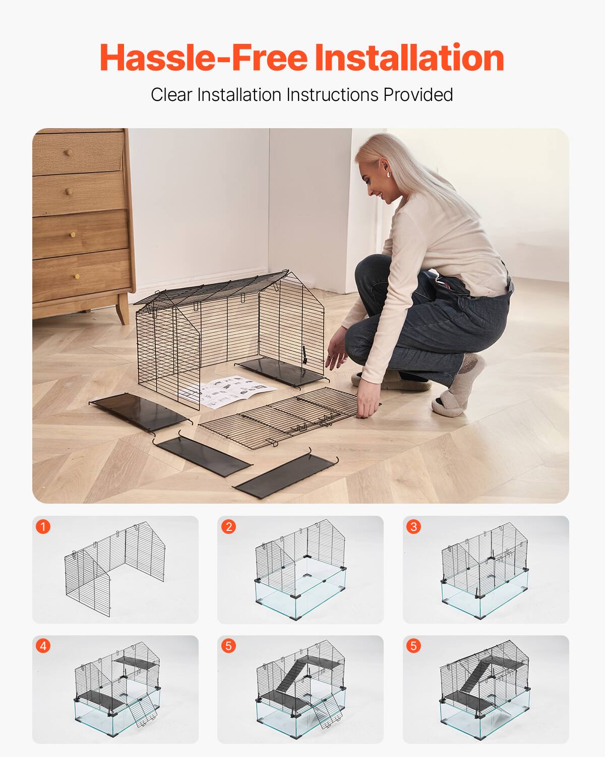 Hassle-Free Installation  
Clear Installation Instructions Provided  

1  
2  
3  
4  
5