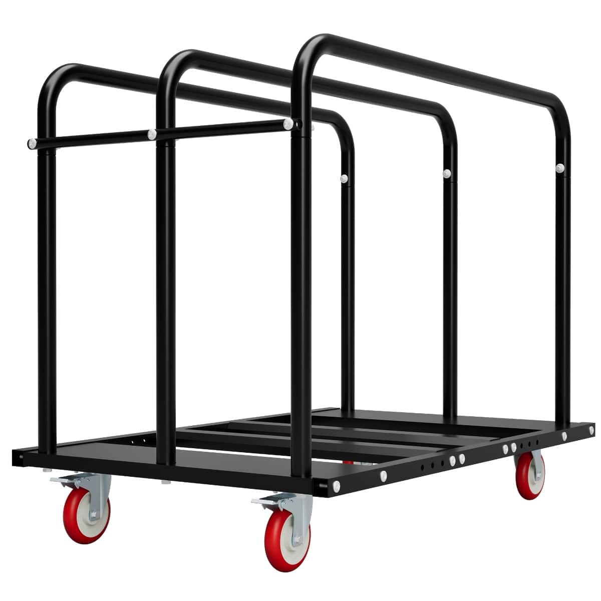 Ropilly - Heavy Duty 2 in 1 Table Dolly Adjustable Furniture Mover Cart for Drywall and Plywood - Black