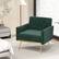 Alt View 11. Costway - Modern Velvet Button Tufted Back Accent Chair with Golden Metal Legs and Foot Pads - Dark Green.