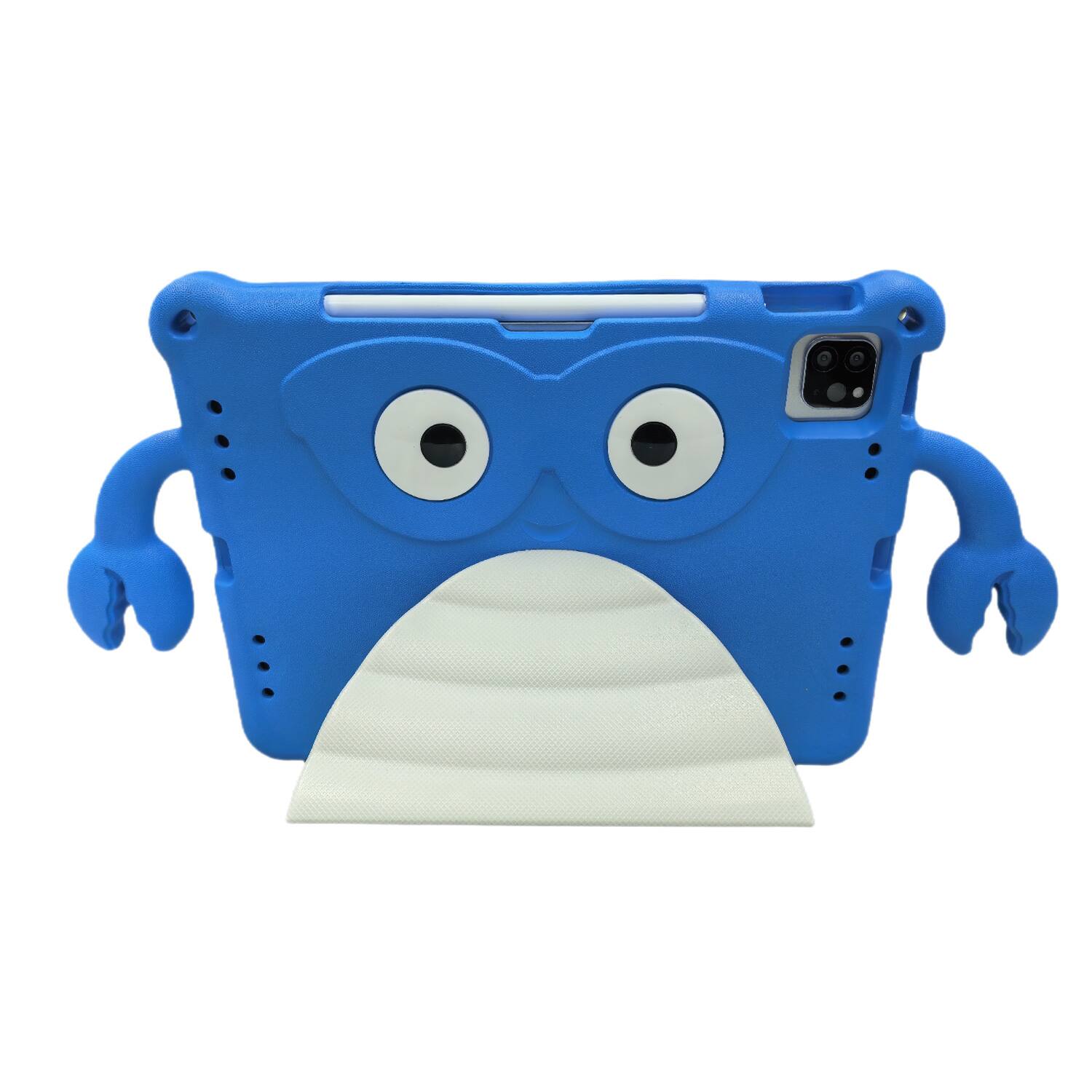 Alt View 2. Dteck - Shockproof Cartoon Case for Apple iPad (10th Generation) 10.9" 2022, Soft TPU Protective Cover with Integrated Stand - Blue.