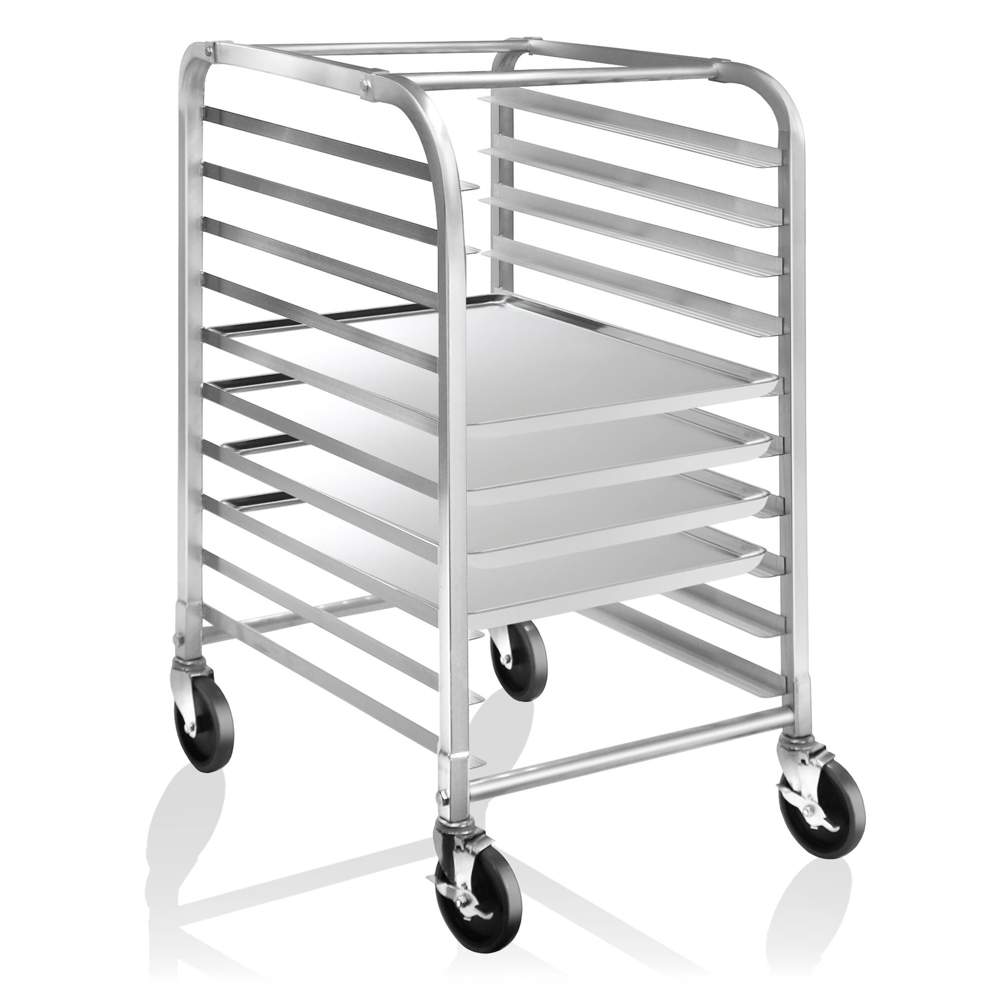 Alt View 2. GRIDMANN - 10 Sheet Commercial Kitchen Bakery Rack - Silver.