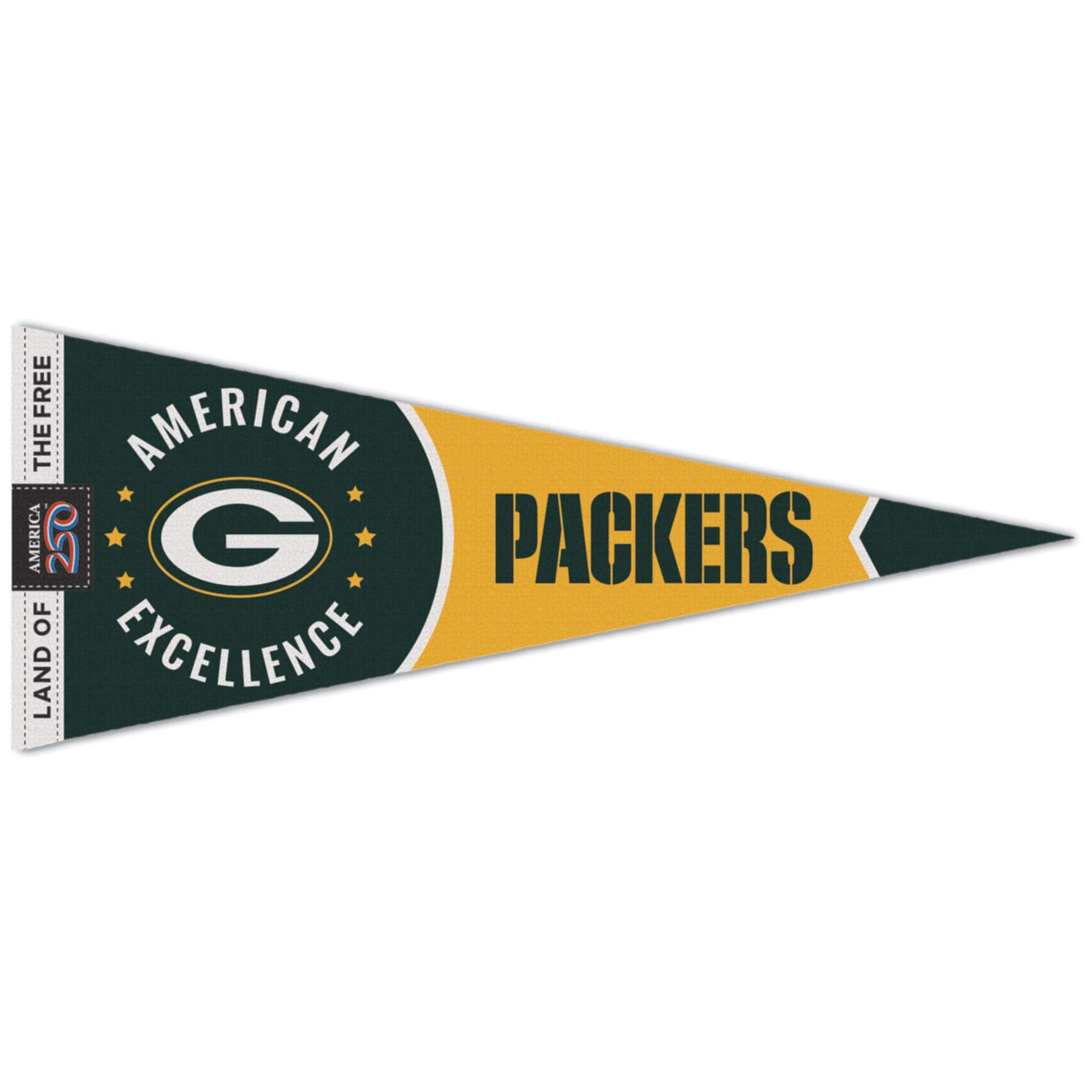 "WinCraft - Green Bay Packers 12"" x 30"" America 250 Premium Pennant - Multicolor" price history on PriceWatchPro