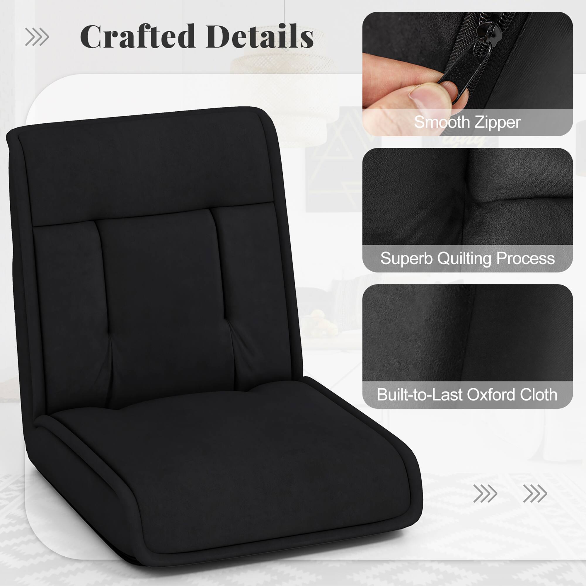 Crafted Details

- Smooth Zipper
- Superb Quilting Process
- Built-to-Last Oxford Cloth