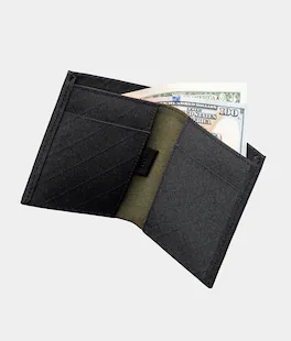 ALPAKA - Ark Bifold Cash Wallet - Wallet for Men,Slim Design with RFID Protection - Black Axogrid 300D
