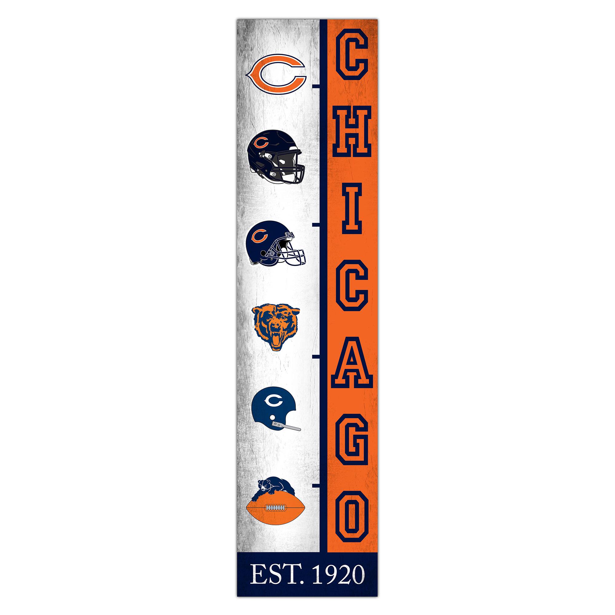 Chicago Bears 6" x 24" Progression Wood Sign