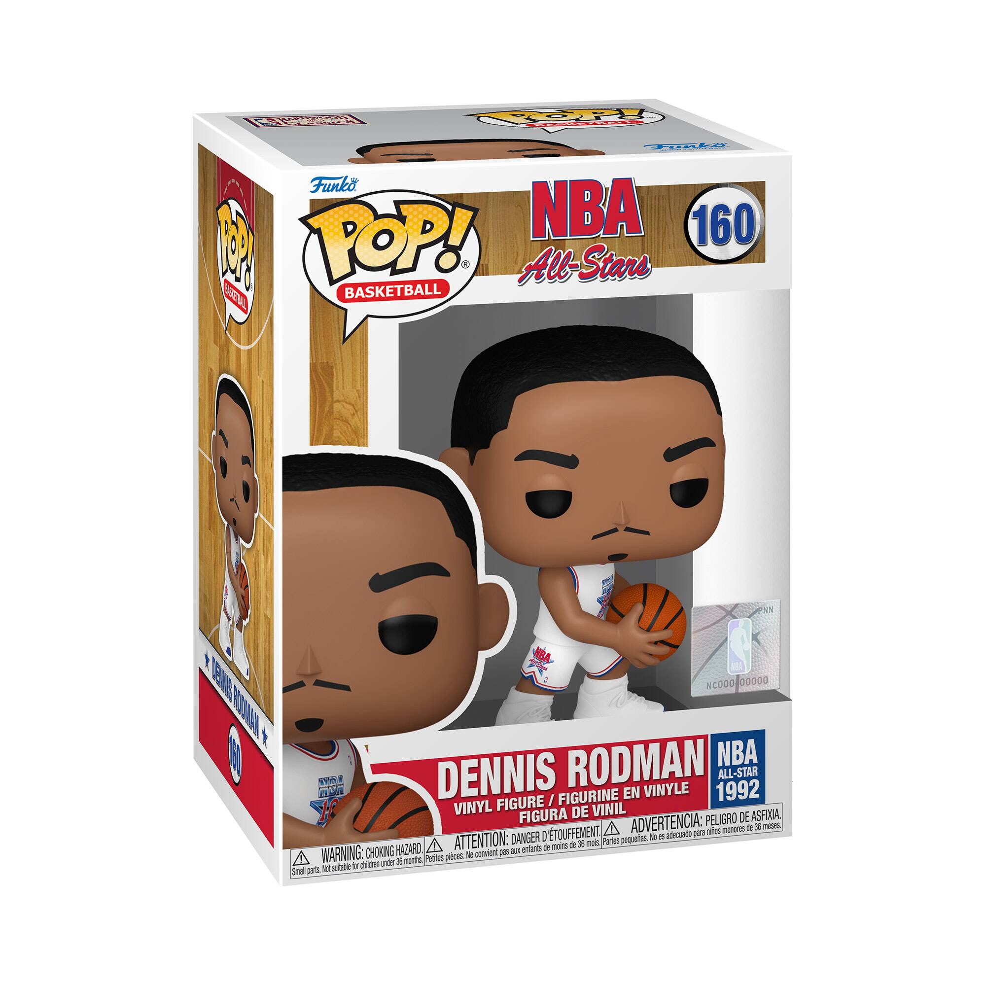 FAA ENTINEO | opy NR Funko NBA 160 2 POP! All-Stars BSER BASKETBALL - SA X0 NCO00 O0000 CO I RODMAN NBA I DENNIS ALL-STAR 1999 AT FIGURINE EN VINYLE 1992 FIGURE / VINYL FIGURA DE VINIL ASFIXIA ADVERTENCIA: PELIGRO DE ASFIXIA. ADVERTENCIA: DANGER I PELIGRO DE AHOGAMIENTO. WARNING: CHOKING HAZARD - small parts. Not for children under 3 years.