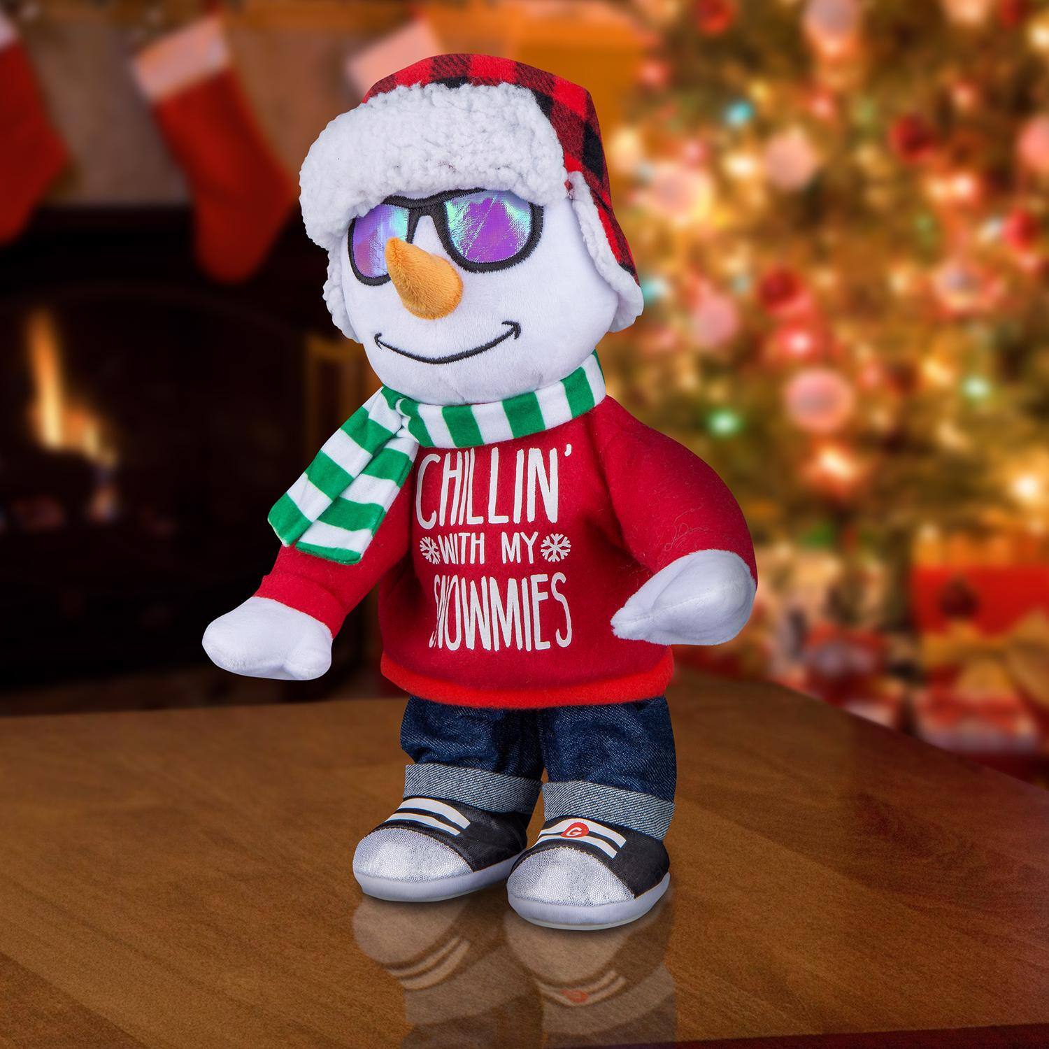 Gemmy Chillin' With My Snowmies Animated Decor 14.17 in. (Case of