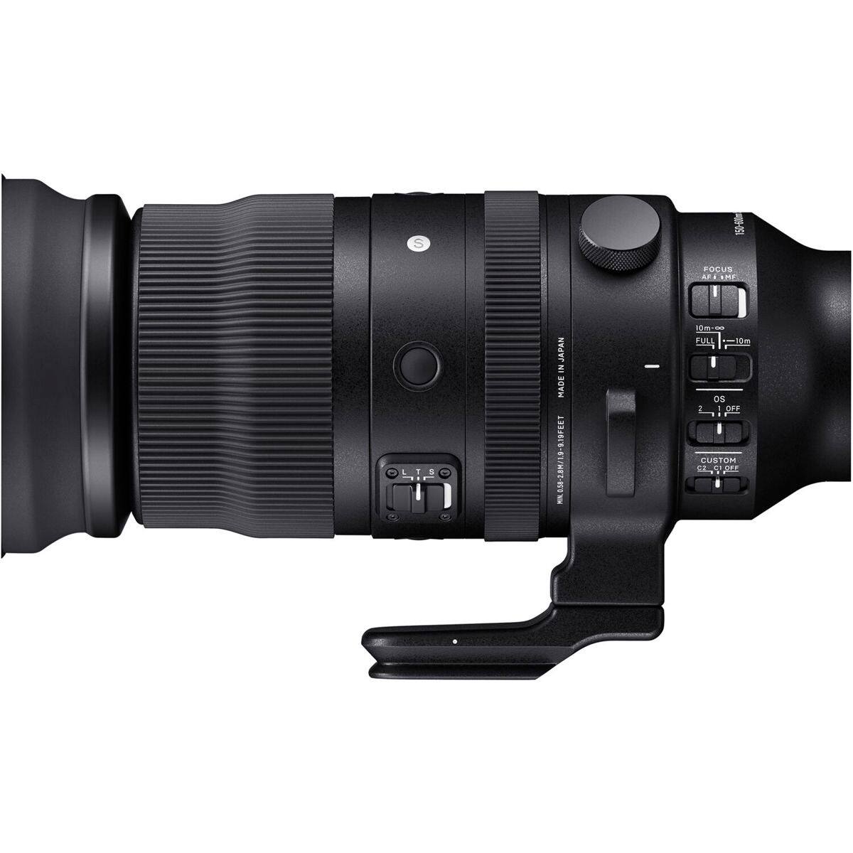 150-600mm  
FOCUS AF 1MF  
L T  
MADE IN JAPAN  
3.0 9-9.19 FEET MIN. 0.58-2m  
FULL 10m  
OS 3 I OFF  
CUSTOM R 01 OFF