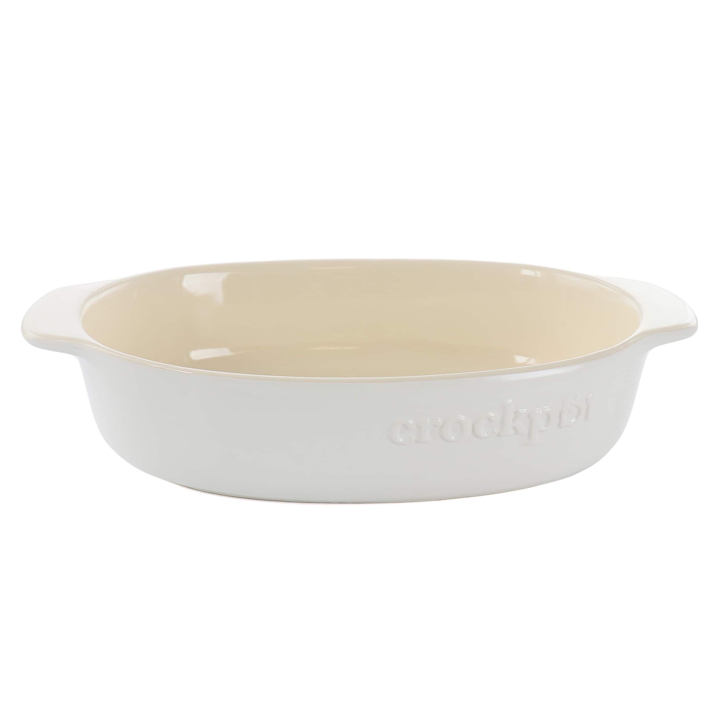 Crockpot - Crock Pot Artisan 2.5 Quart Oval Stoneware Casserole - White