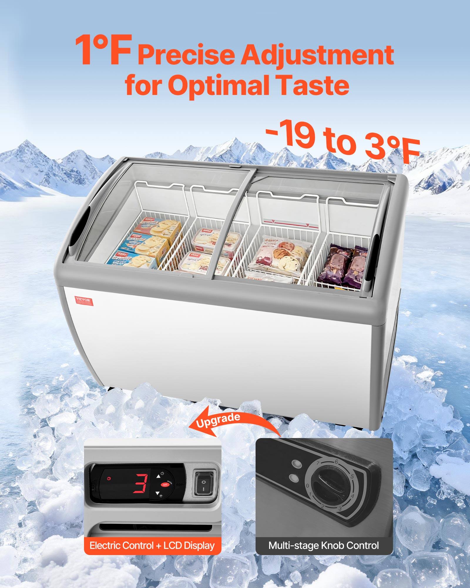 1°F Precise Adjustment for Optimal Taste -19 to 3°F

Upgrade
Electric Control + LCD Display
Multi-stage Knob Control