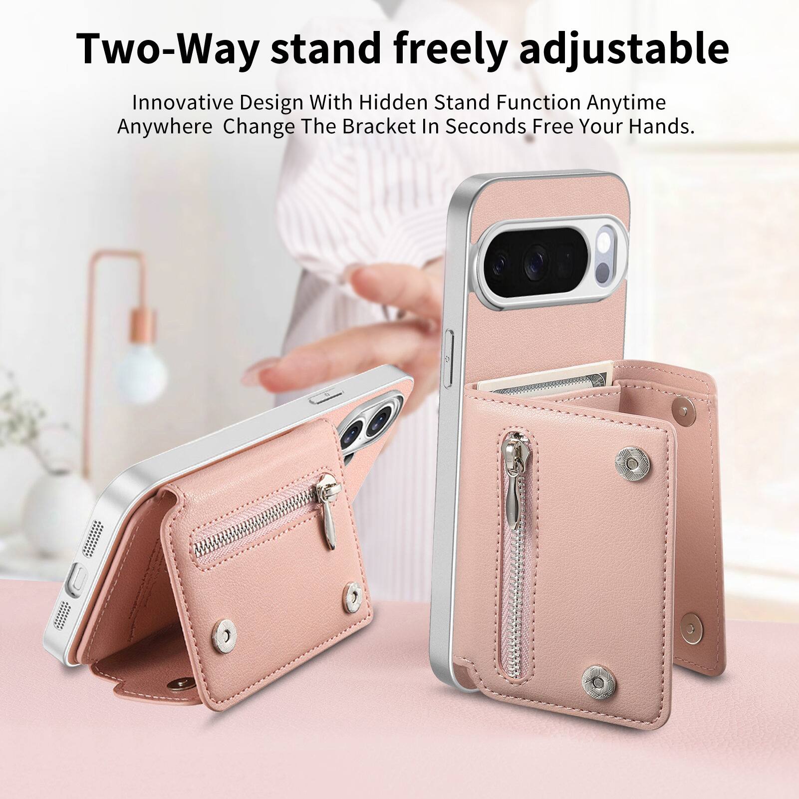 Two-Way stand freely adjustable  
Innovative Design With Hidden Stand Function Anytime Anywhere Change The Bracket In Seconds Free Your Hands.
