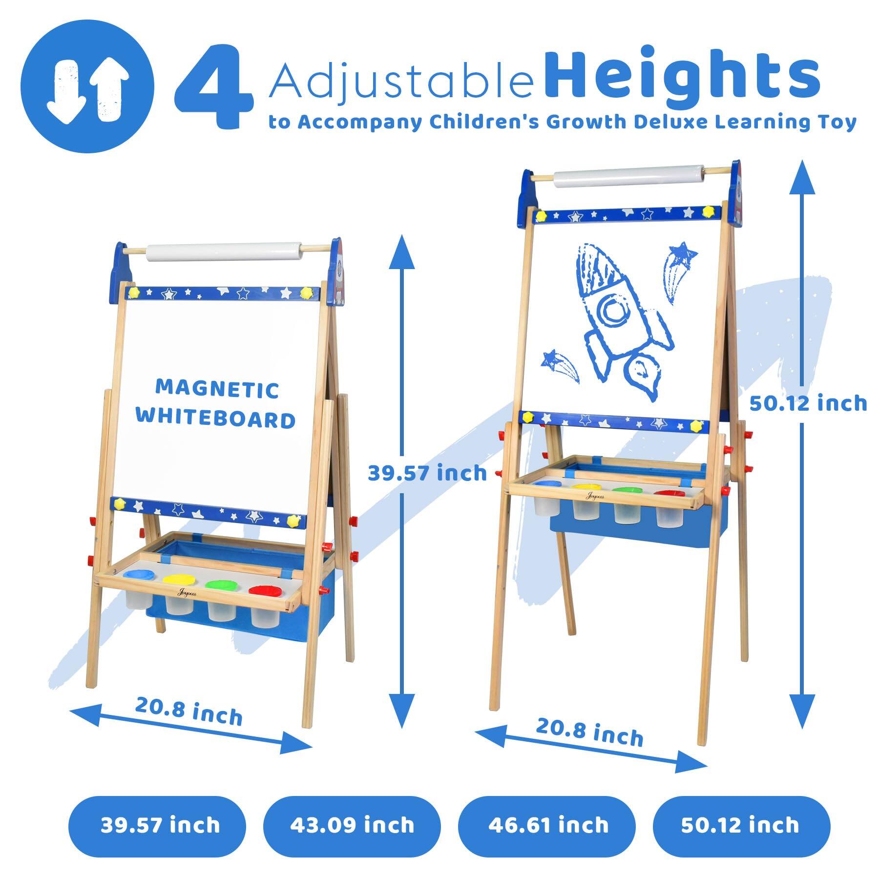 4 Adjustable Heights to Accompany Children's Growth Deluxe Learning Toy

MAGNETIC WHITEBOARD

- 39.57 inch
- 20.8 inch
- 50.12 inch
- 43.09 inch
- 46.61 inch
- 50.12 inch