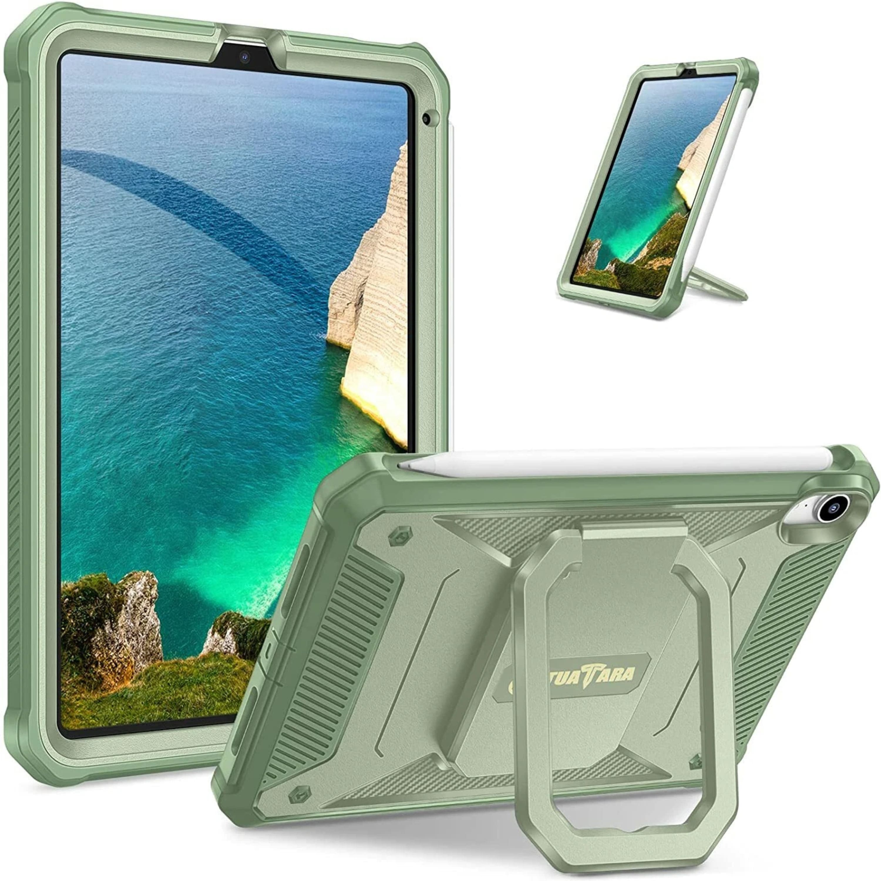 Kitcheniva - Heavy Duty Case For iPad Mini 7 A17 Pro 2024 And iPad Mini 6 2024 - Sage Green