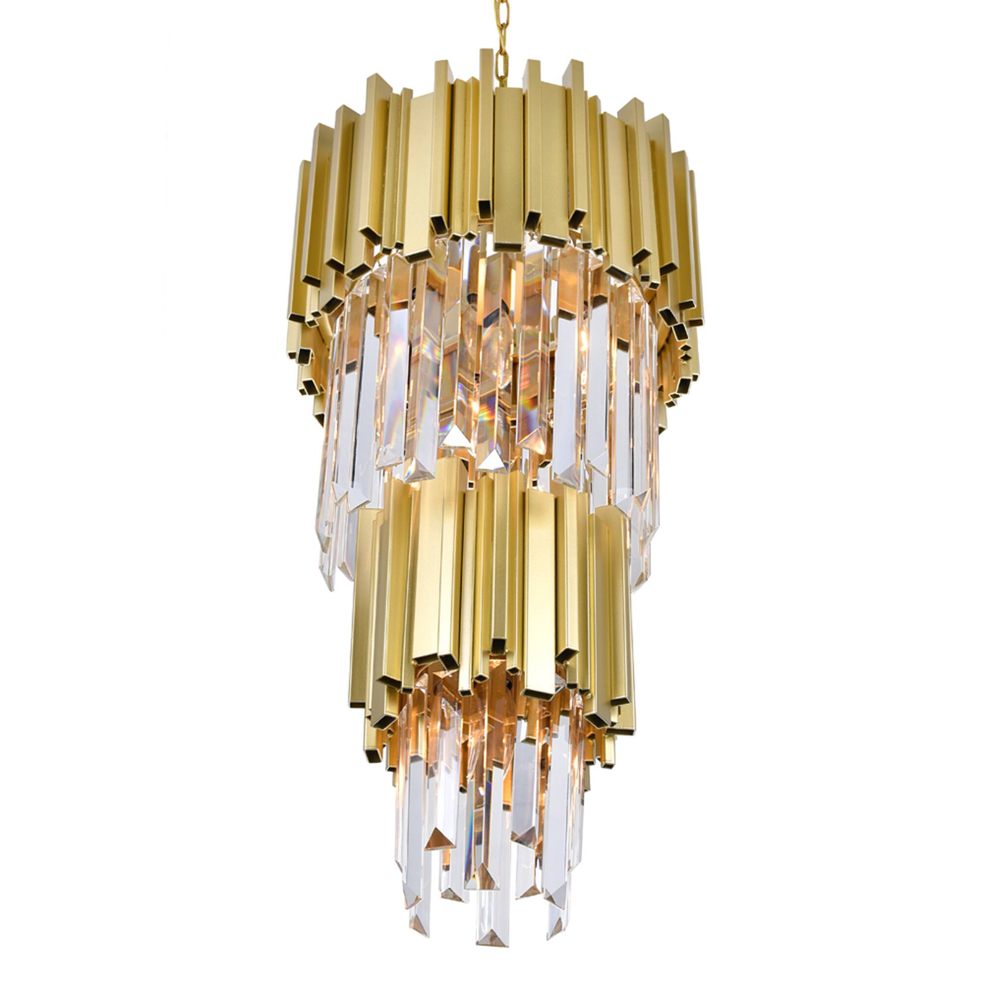 Back. CWI Lighting - Deco 4 Light Down Mini Chandelier With Medallion Gold Finish - Medallion Gold.