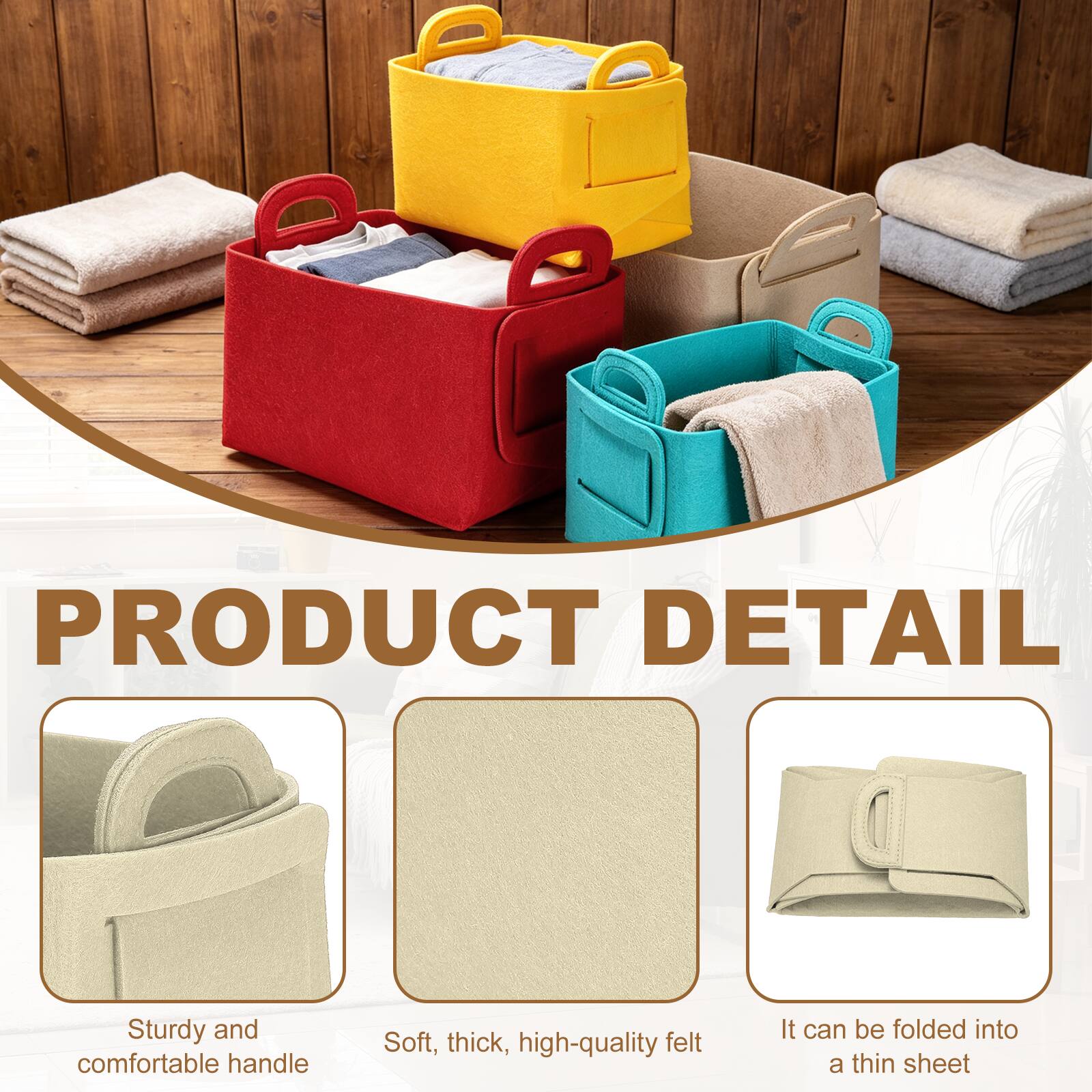 PRODUCT DETAIL

- Sturdy and comfortable handle
- Soft, thick, high-quality felt
- It can be folded into a thin sheet