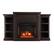 Front. Mondawe - 70" TV Stand with 28" Electric Fireplace Insert and Bookshelf Storage - Brown.