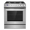 COSMO - COS-305AGC 30 in. Nebula Collection 5.0 cu. ft. Gas Range, 5 Burners, Rapid Convection Oven, Cast Iron Grates - Stainless Steel