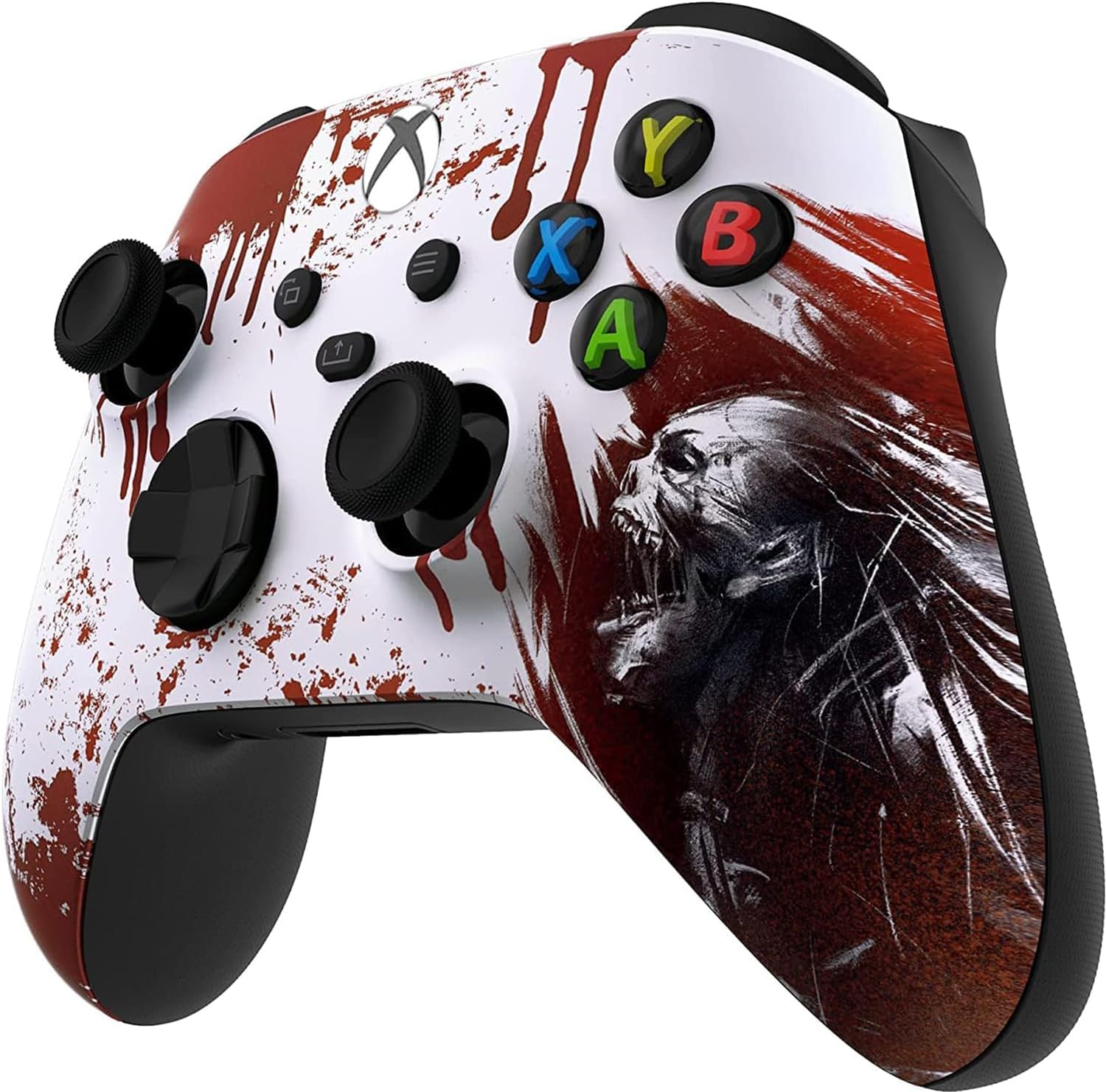 Angle. Custom Controllerzz - Custom Wireless Controller for Xbox Series X|S, Xbox One, & PC - Bloody Zombie.