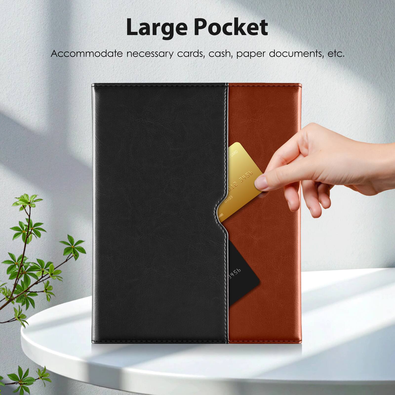 Large Pocket  
Accommodate necessary cards, cash, paper documents, etc.  
CARD 3456 61E 01/23 - 4456