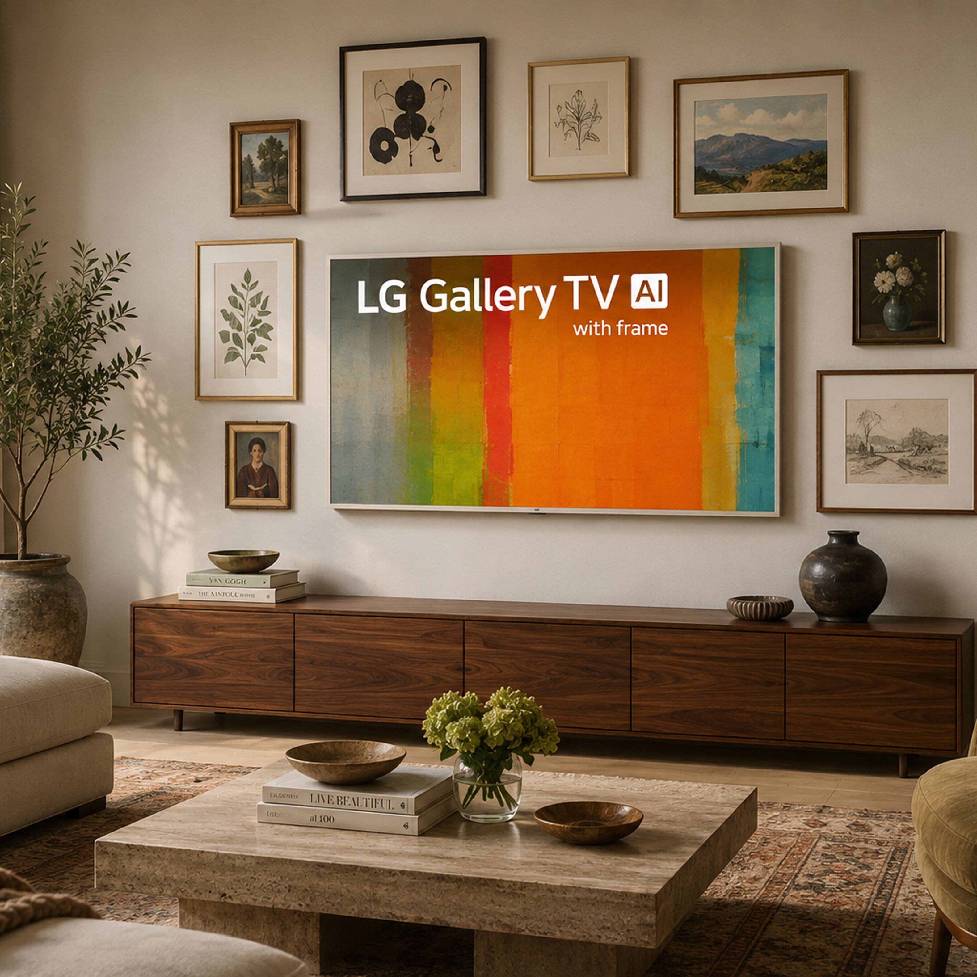 LG Gallery TV AI with frame

LIVE BEAUTIFUL at 100