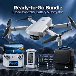 Holy Stone - HS360G New Release 4K GPS Camera Drone with 3-Axis Gimbal, 96-Minute Flight and 3 Batteries - Gray