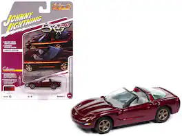 Johnny Lightning - 2003 Chevrolet Corvette Convertible "50th Anniversary" Anniversary "Classic Gold Collection" 1/64 - Red Metallic