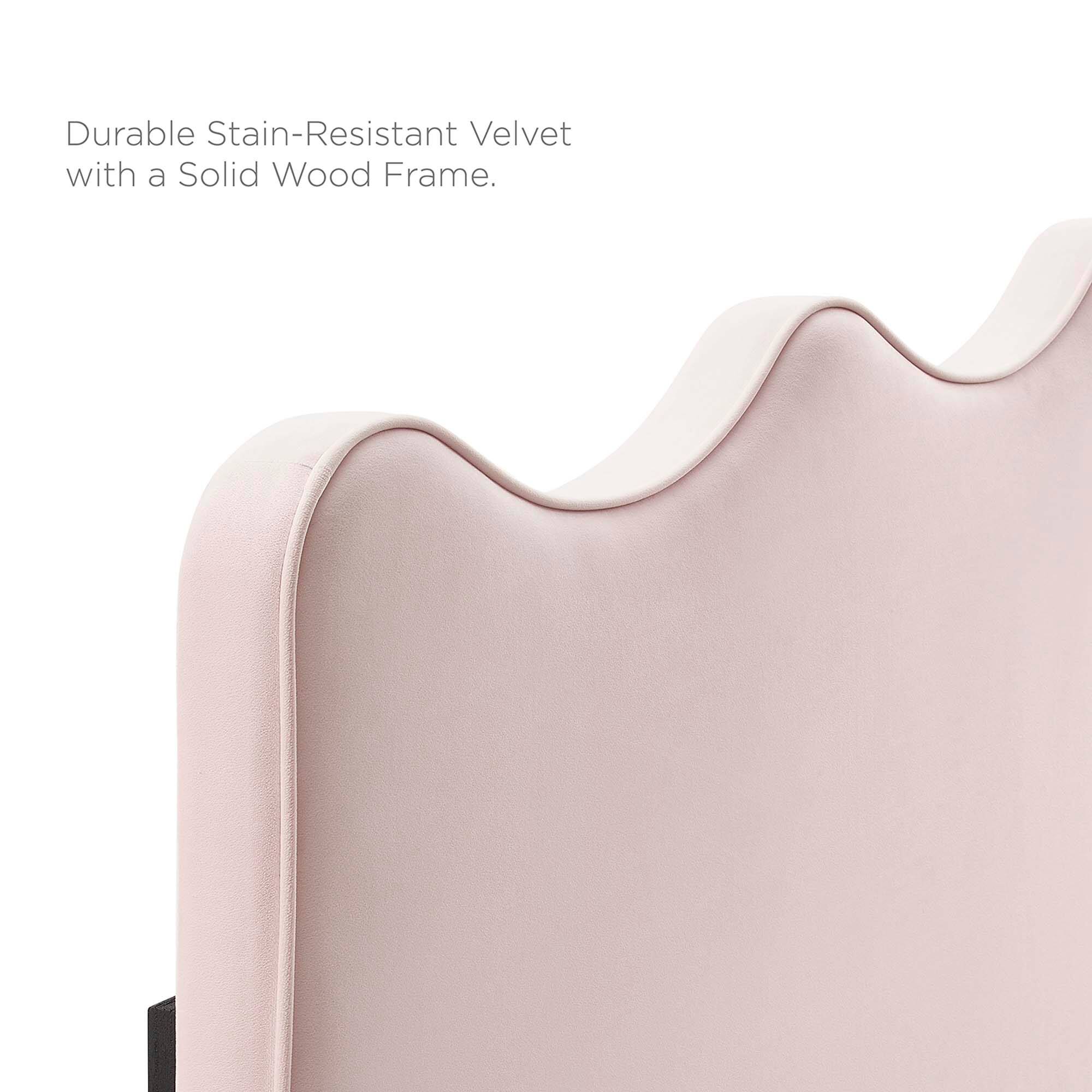 Durable Stain-Resistant Velvet with a Solid Wood Frame.
