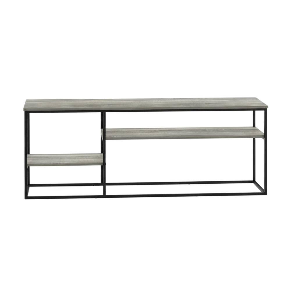 Alt View 3. FurniFact - Modern TV Stand for 65 Inch TV with Wood Construction and Elegant Grey Finish - Gray.