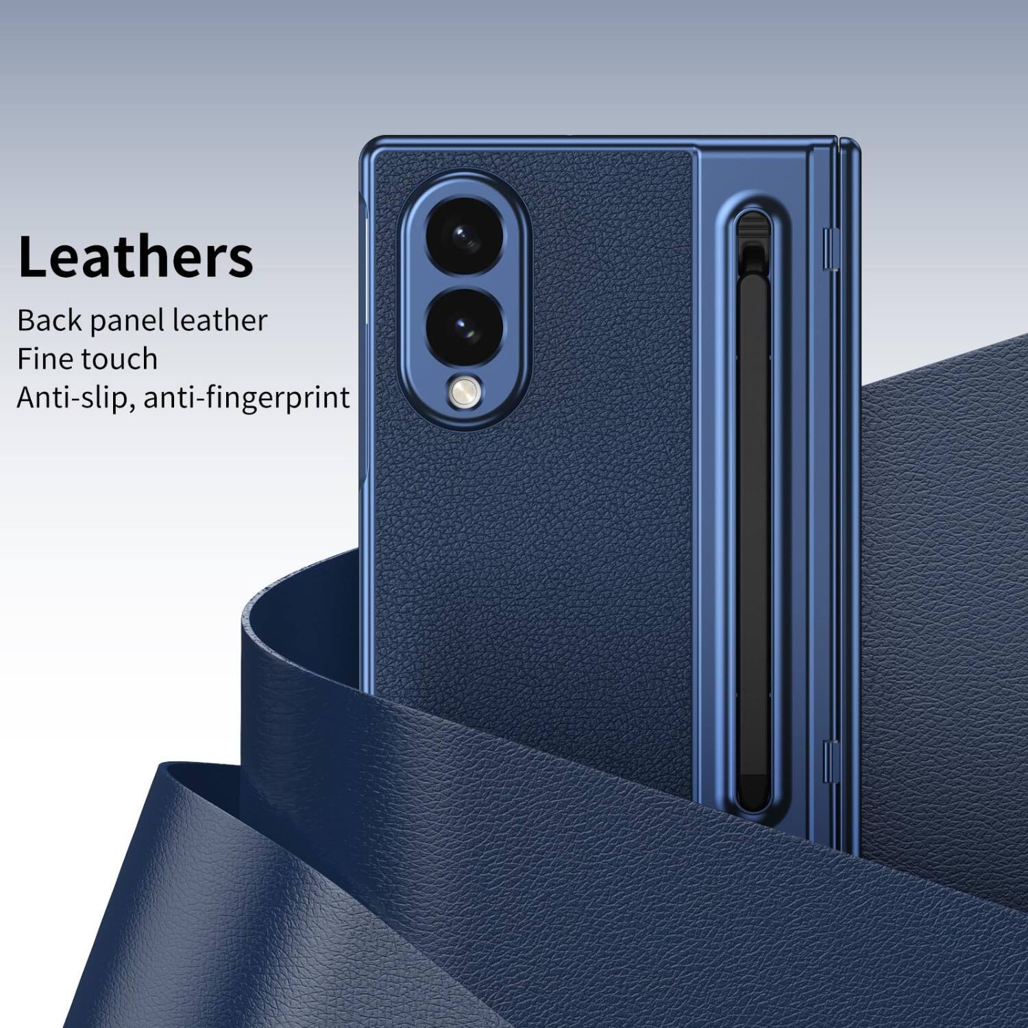 Leathers  
Back panel leather  
Fine touch  
Anti-slip, anti-fingerprint