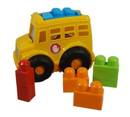 Mega Brands - Mega Bloks First Builders Lil School Bus - 7 Piece Set - For Ages 1-5 - Multi