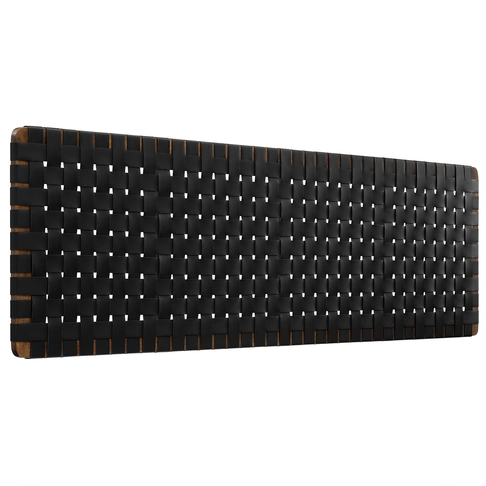 Sparta Weave Wall-Mount Vegan Leather King Headboard by Modway - Black price history on PriceWatchPro
