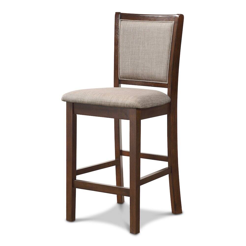 Back. New Classic Furniture - Amy Counter Chair (2/Ctn)-Cherry - Brown.