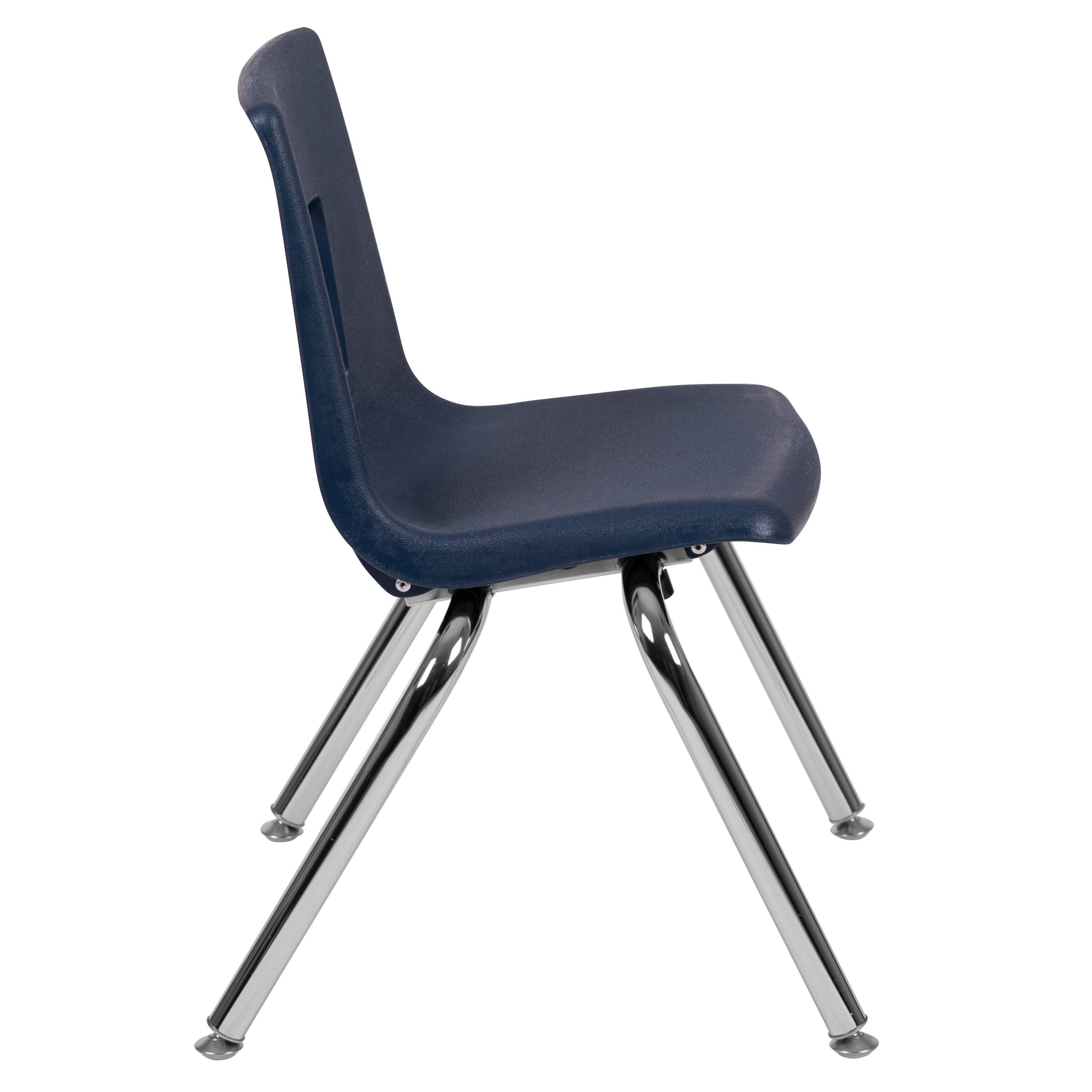 Alt View 5. Emma + Oliver - Student Stack School Chair - 14-inch - Navy.