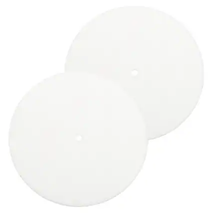 Front. Unique Bargains - 2pcs Record Player Mat, 7 Inch Turntable Mat 3mm Felt Pad for Vinyl Record Player - White.