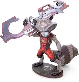 Metal Earth - Guardians of The Galaxy Rocket The Raccoon Color 3D Metal Model Kit Fascinations - Silver